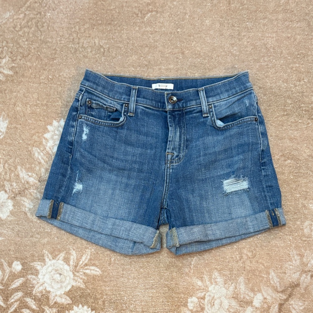 Splendid Distressed Blue Jean Shorts